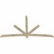 Ekena Millwork Alberta Rough Sawn Timber Gable Bracket, Douglas Fir, 96"W x 56"H x 2"D x 4"F, 14/12 Pitch GBW096X56X0204ALB00RDF - alternate 5